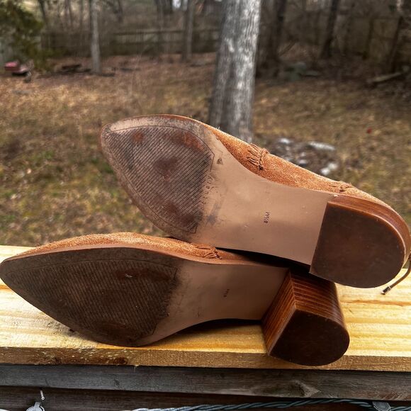 Sanctuary Refine Women's Tan Suede Leather Western Ankle Boots US Size 8.5 - Picture 14 of 16